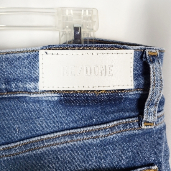 RE/DONE 90s high rise ankle crop in indigo storm NWT - Picture 5 of 8